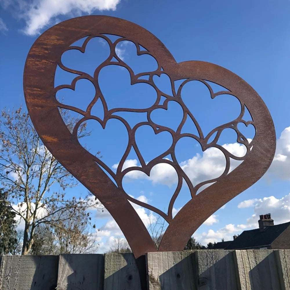 Stornfield | HEARTORA Garden stake heart | Rust look metal | Rustic decor for Christmas, Easter & garden