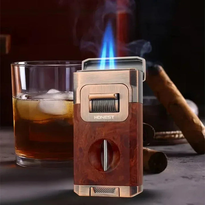 Metal Double Jet Flame Wind Proof Butane Lighter | Stornfield