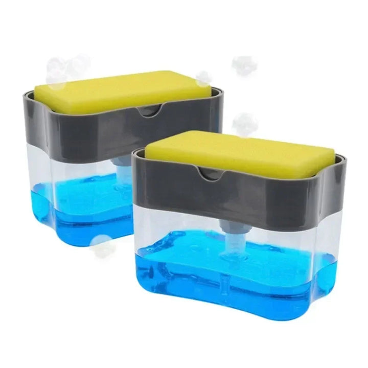 Kitchen Soap Dispenser with Sponge Holder | Push-Type Stornfield