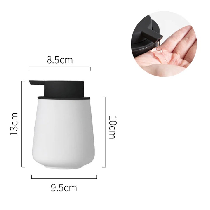 CeramiLux 300 ml Luxury Soap Dispenser made of Ceramic – for Soap, Shampoo, Conditioner or Lotion Stornfield