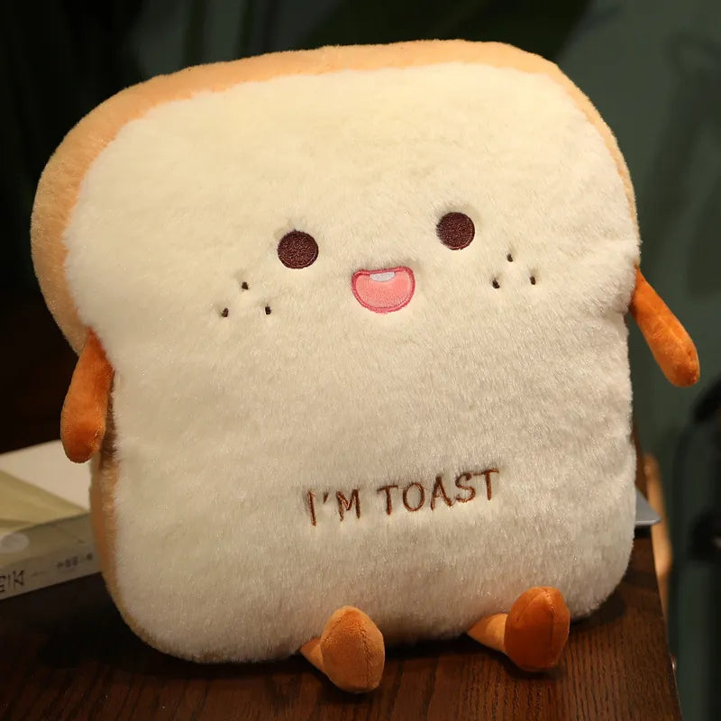 Stornfield | New 1pc 35cm Plush Bread Pillow Soft Food Simulation Toast Soft Doll Warm Cushion Home Decor Kids Toy Birthday Gift
