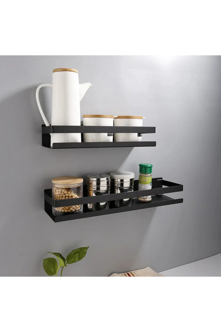 Stornfield | Modern Black Floating Shelves