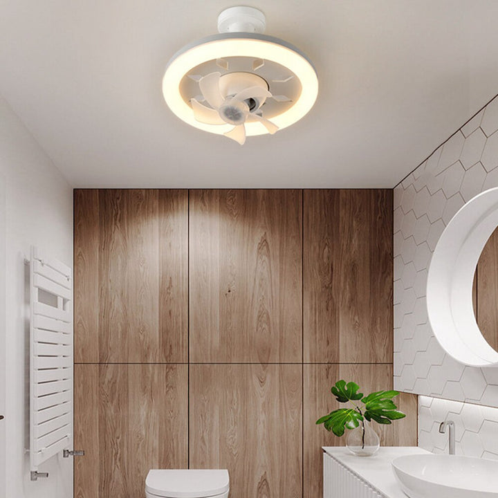 2in1 Radiant Rotating RC Ceiling Fan Lamp | Stornfield