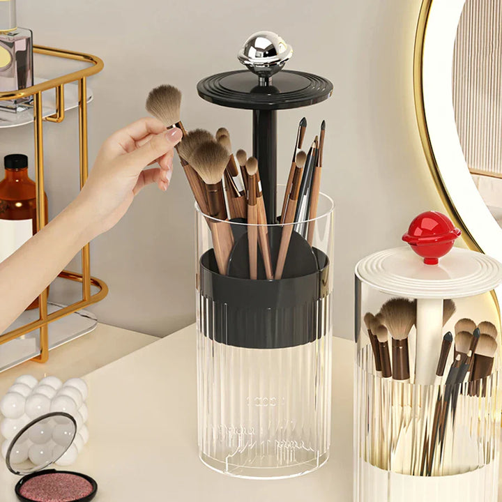 Auto Lift & Luxe Makeup Brush Organizer | Stornfield