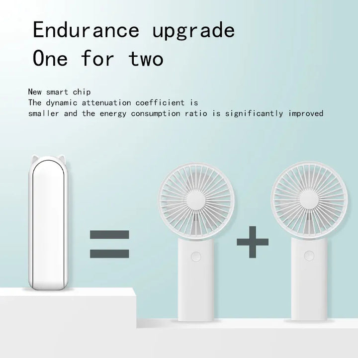 New Handheld Portable Mini Fan - Creative, Three-Speed Adjustable, Solid Color, USB Rechargeable Small Fan | Stornfield