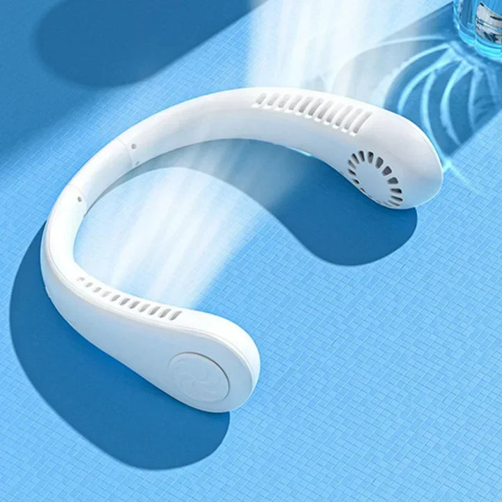 Portable Mini Neck Hanging Fan – Wearable USB Air-Cooled Fan for Summer, Outdoor Sports, Running, Travel, No Blades Design | Stornfield