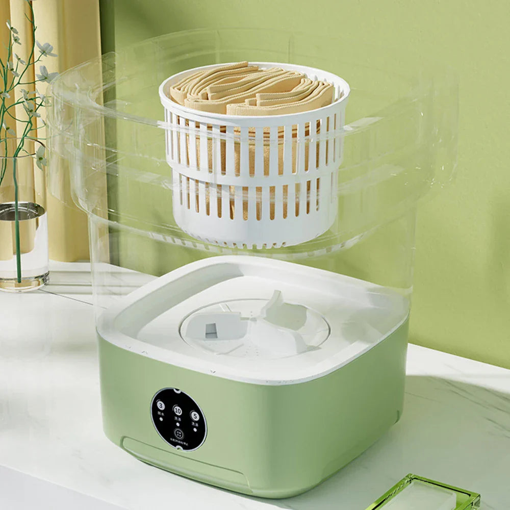 Compact Folding Ultrasonic Travel Laundry Washing Machine | Stornfield