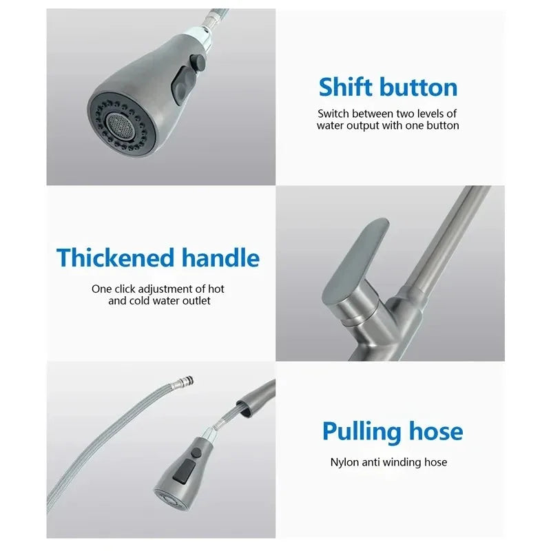 Stornfield | Pull-out Kitchen Faucet – Brushed Nickel