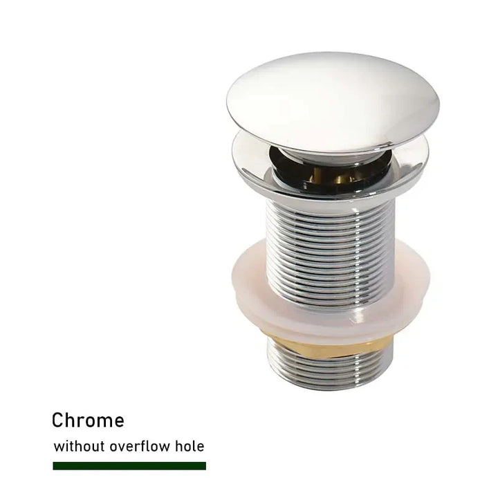 Drain plug with push-down pop-up – brass | 11 colors | With or without overflow Stornfield