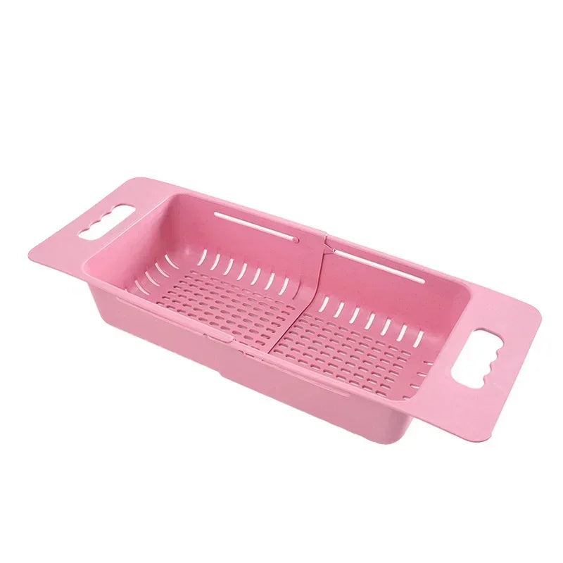 FlexDrain Draining Basket Kitchen – Adjustable Sink Organizer | Auto Drain & Fruit Vegetable Dryer | Space-saving Kitchen Accessory | Stornfield