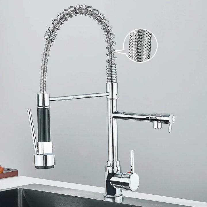 Faucet with Double Spout – High-Quality Faucet for Flexible Washing, Swivable, Ideal for Modern Kitchens, Easy to Clean and Simple Installation | Stornfield
