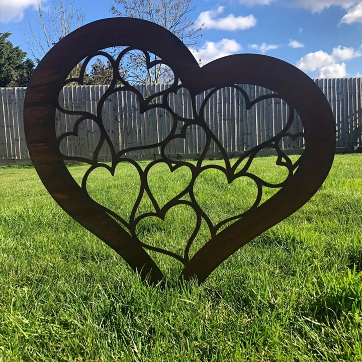 Stornfield | HEARTORA Garden stake heart | Rust look metal | Rustic decor for Christmas, Easter & garden