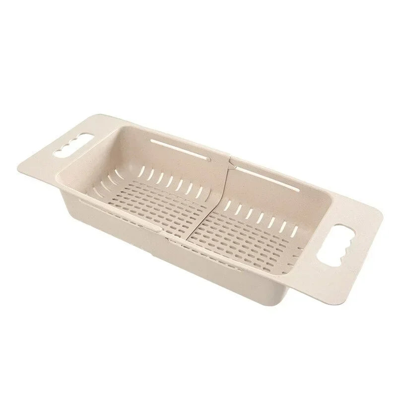 FlexDrain Draining Basket Kitchen – Adjustable Sink Organizer | Auto Drain & Fruit Vegetable Dryer | Space-saving Kitchen Accessory | Stornfield
