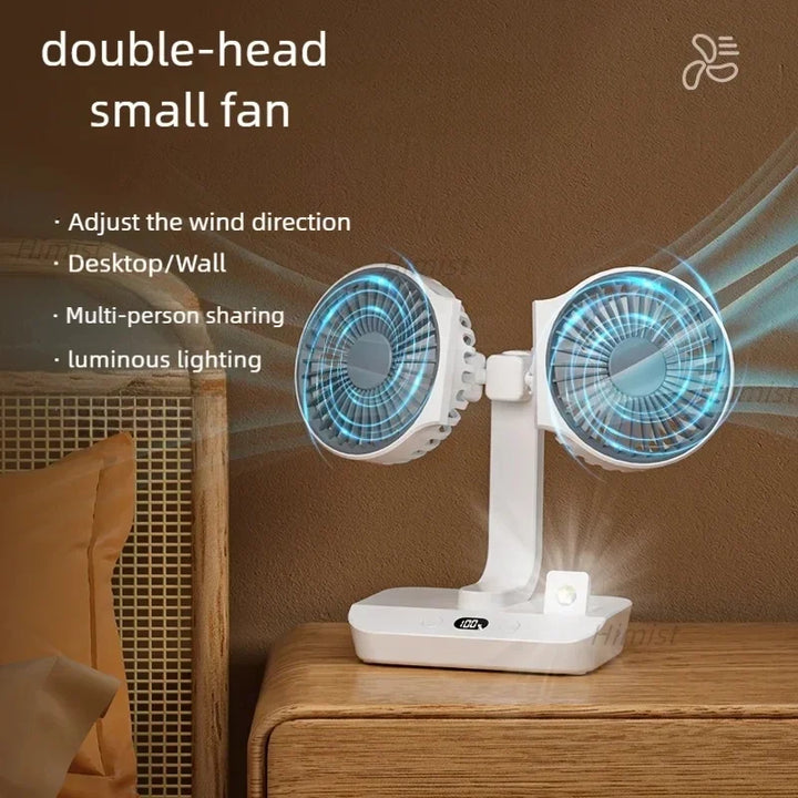 Lightweight Double Blades Rechargeable Travel Camp Cooler Fan | Stornfield