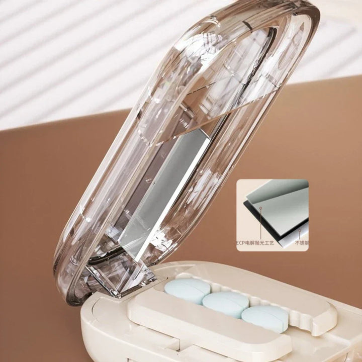 Pocket Size Dustproof Pill Cutter Organizer | Stornfield