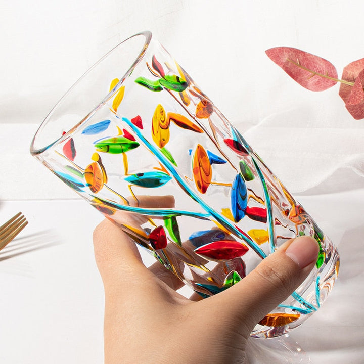 Hand-painted glass leaf cup | Stornfield
