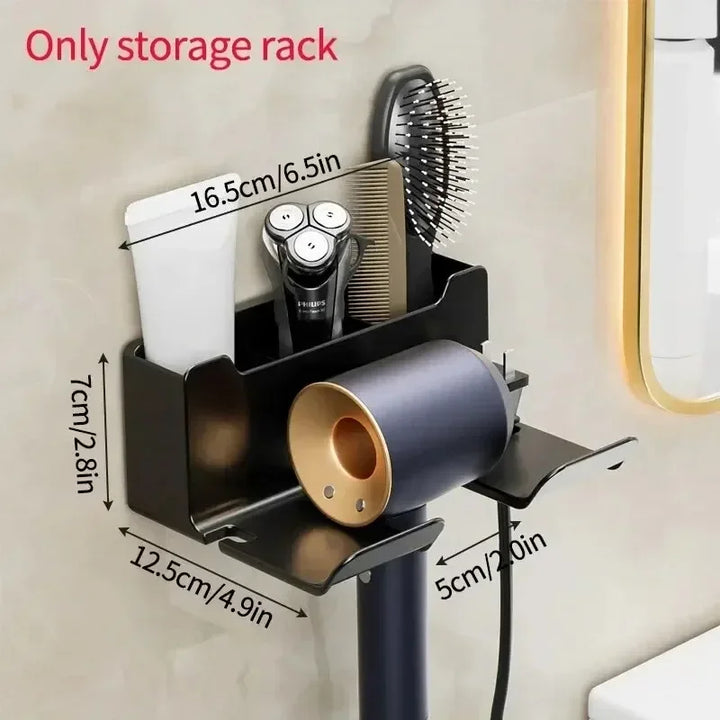 Multifunctional Hair Dryer Holder – Wall Mount | No Drilling | ABS Plastic Stornfield