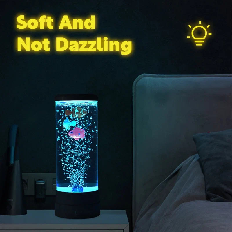 Stornfield | Large Bubble LED-like Colorful USB Night Light for Aquarium, for Office, Bedroom, Living Room