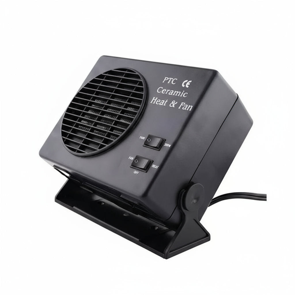 Stornfield | 12V Ceramic Car Heater Fan | 150W-300W | Portable Defroster w/ Automatic Thermostat