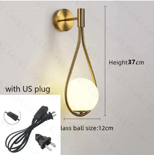 Stornfield | Luxury Glass Ball Pendant Wall Sconce
