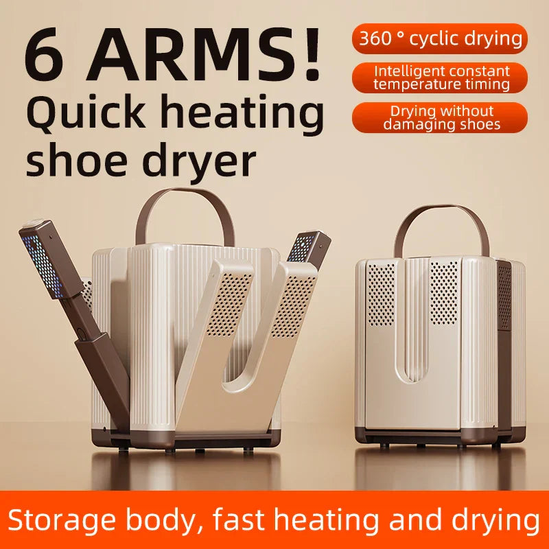Six-Arm Quick Heating FoldaStonrfielde Electric Shoe Dryer | Stonrfield