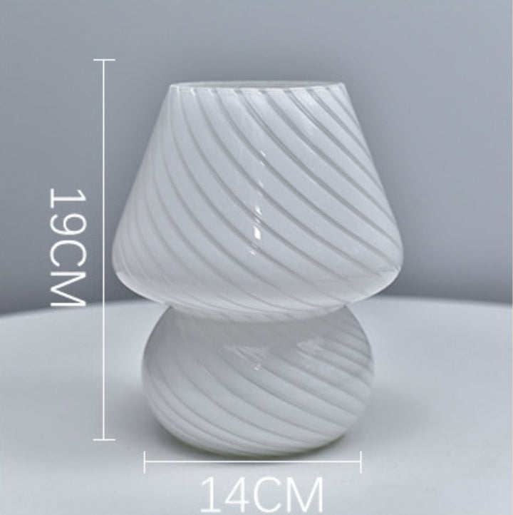 Stornfield | Mushroom-shaped Glass LED Desk Lamp