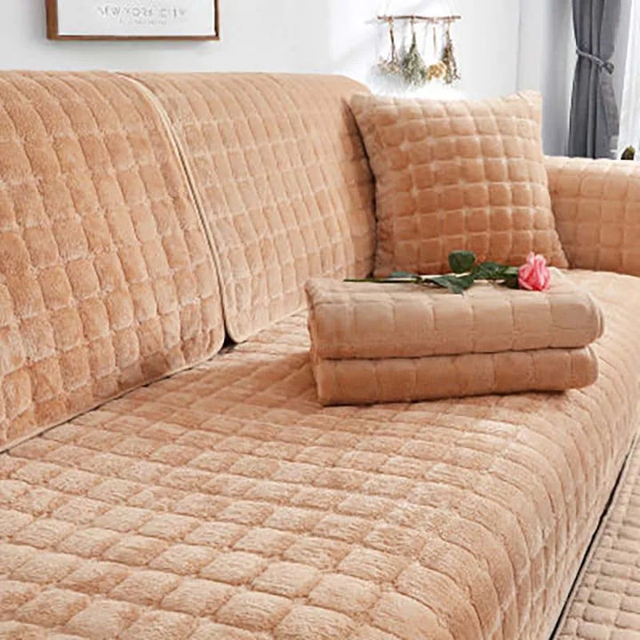 Cozy Soft Thick Plush Non-Slip Sofa Cover | Stornfield