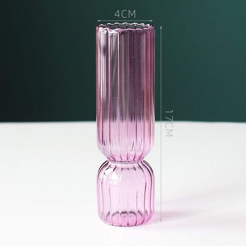 Cylindrical glass vase with scalloped rim | Stornfield