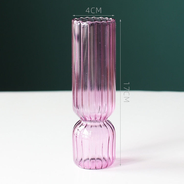 Cylindrical glass vase with scalloped rim | Stornfield