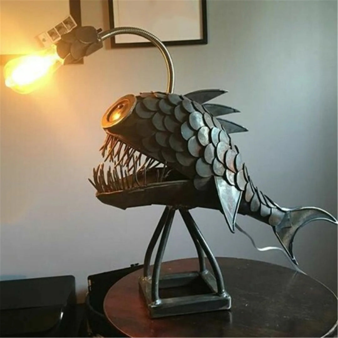 Stornfield | Table Lamp - RusticFish - Adjustable Lighting - Handcrafted Artistic Charm
