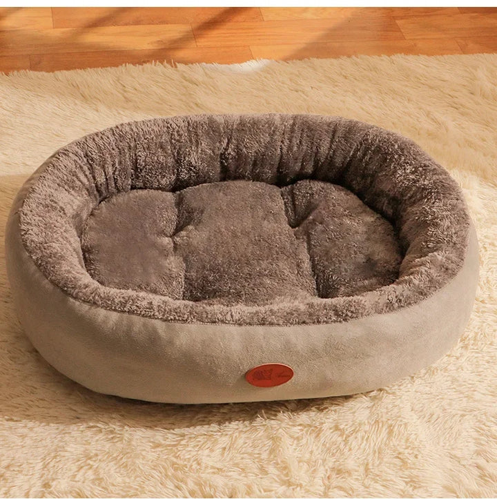 Stornfield Oval Plush Bed for Dogs & Cats