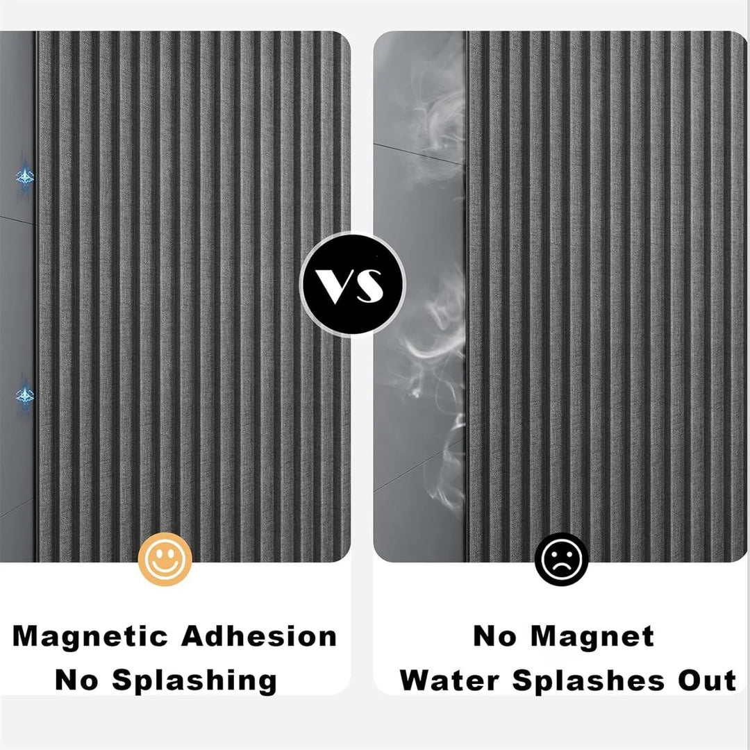 MagnaFold Foldable Shower Curtain with Magnets Stornfield