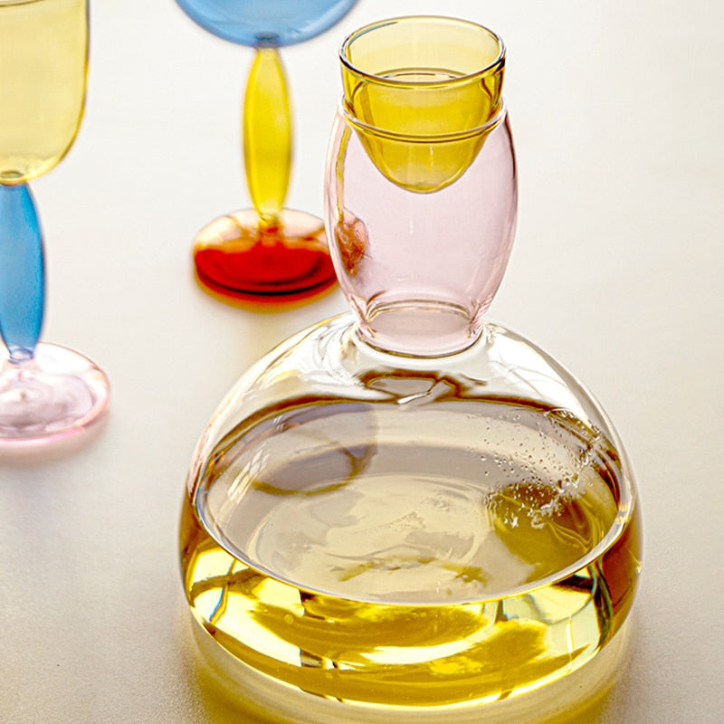Stornfield | Colored Glass Chandelier and Carafe by Phillips