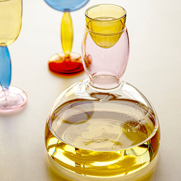 Stornfield | Colored Glass Chandelier and Carafe by Phillips