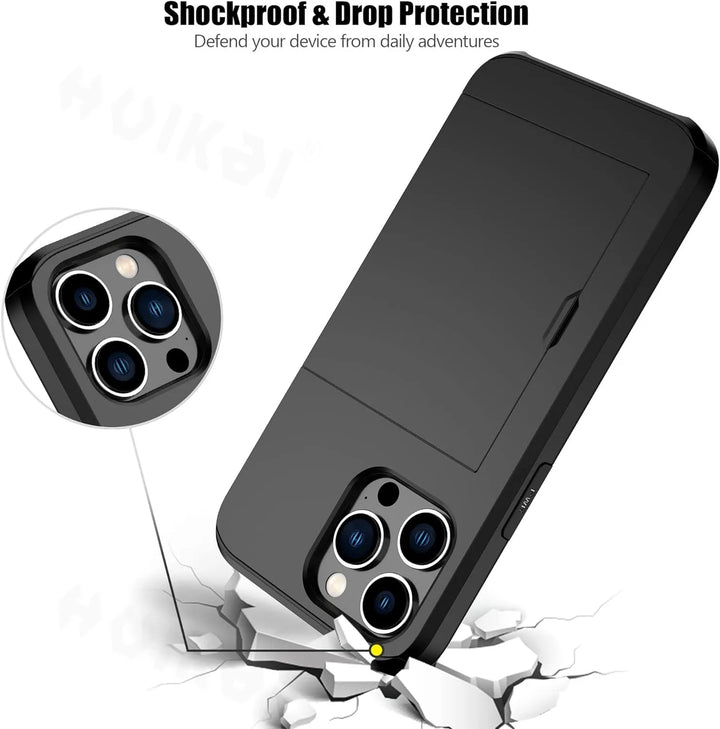 Stornfield | LuxShield iPhone Case with Card Holder | Slim Design | Card Storage | Protection & Style