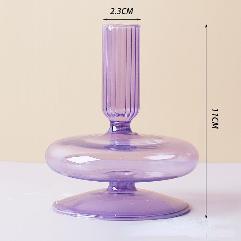 Stornfield | Lilac Glass Candlestick