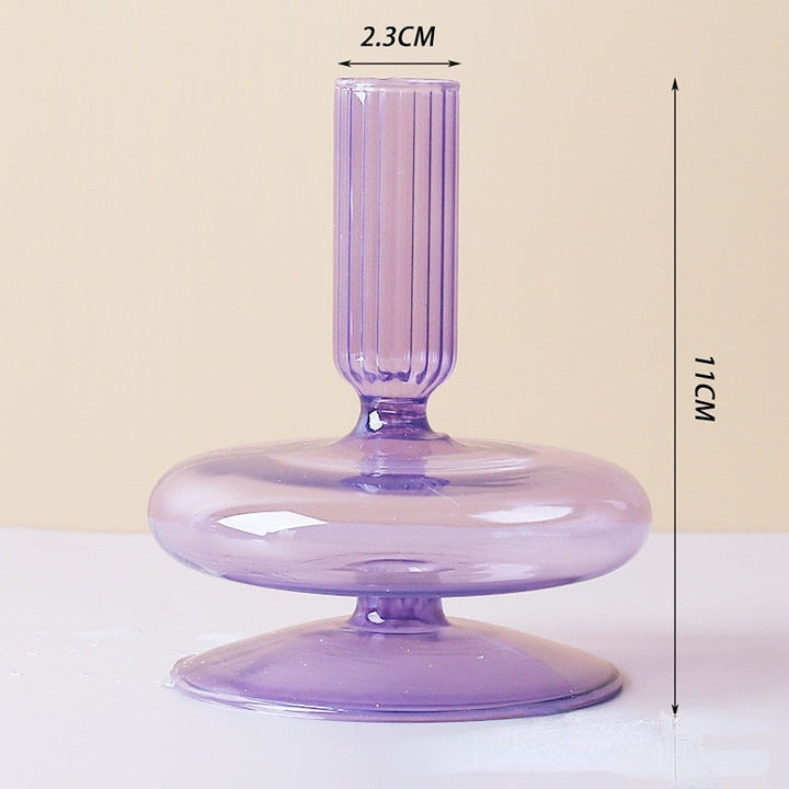 Stornfield | Lilac Glass Candlestick