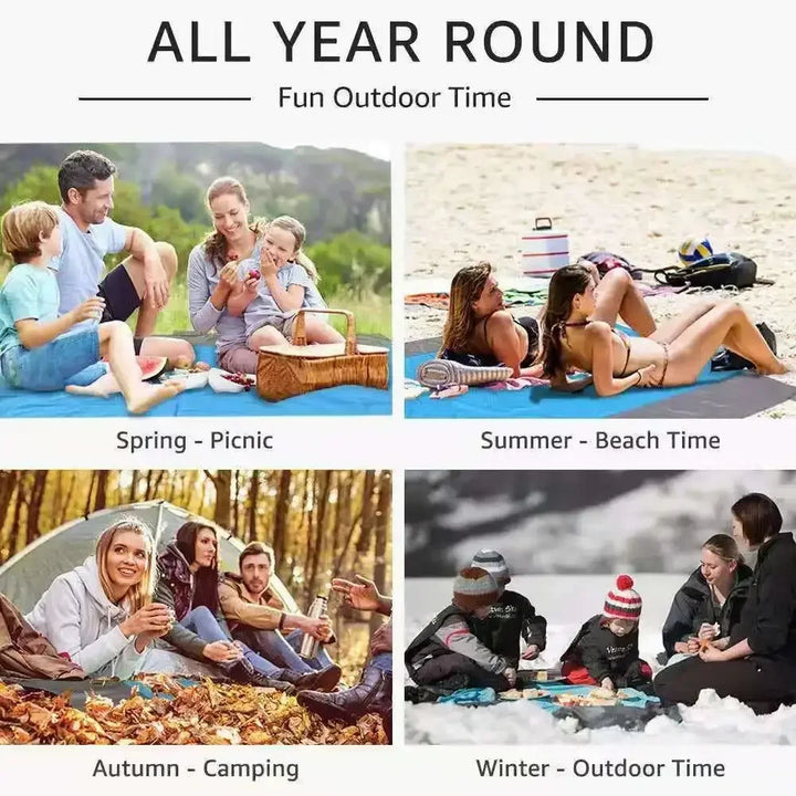 Stornfield | TerraLoom Beach Blanket | 210 x 200 cm | Sand-free & Waterproof | Ultra-light & Large
