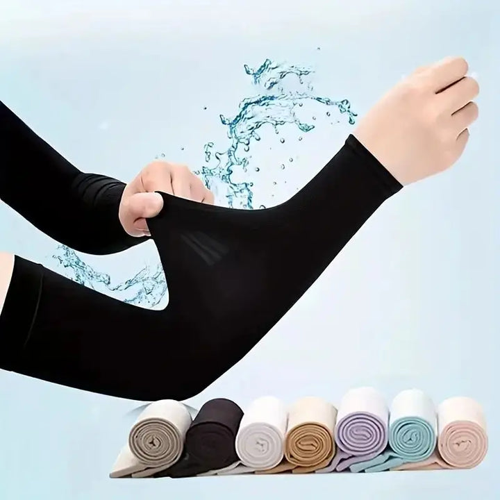 Sun Protection Ice Cooling Silk Arm Covers | Stornfield