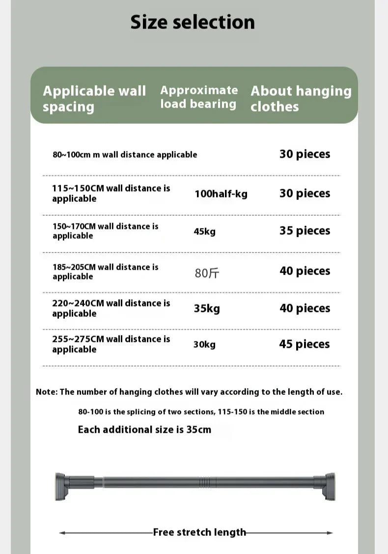 Stornfield | Drill-Free Telescopic Hanger Rod