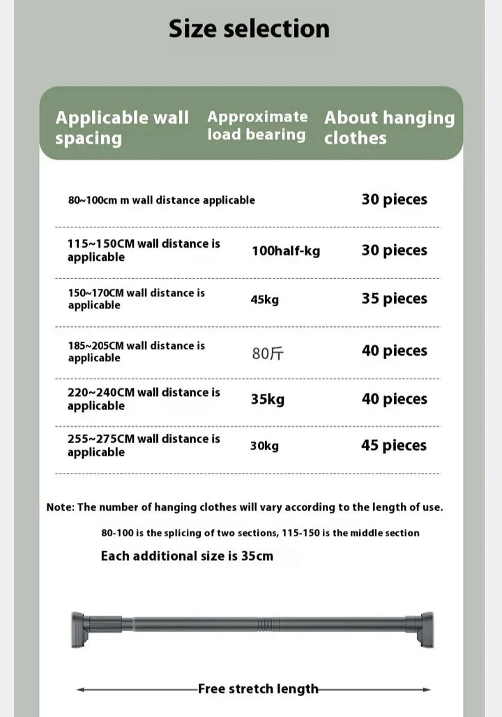 Stornfield | Drill-Free Telescopic Hanger Rod