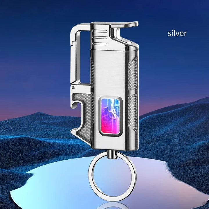 Modern Windproof Metal  Bottle Opener Keychain Lighter | Stornfield