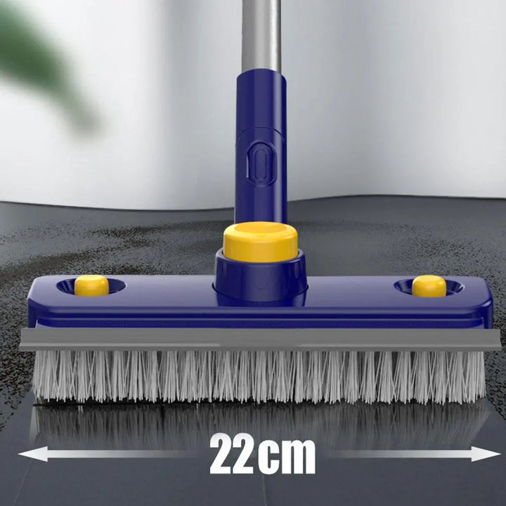 2in1 V-Shaped Long Handle Floor Scrub Edge Cleaner Brush | Stornfield
