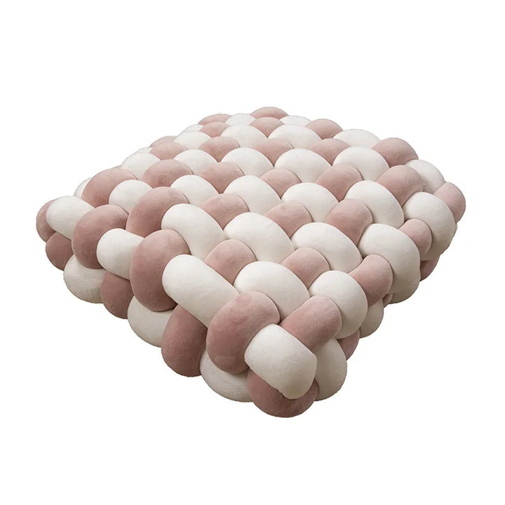 Thick woven knot cushion | Stornfield