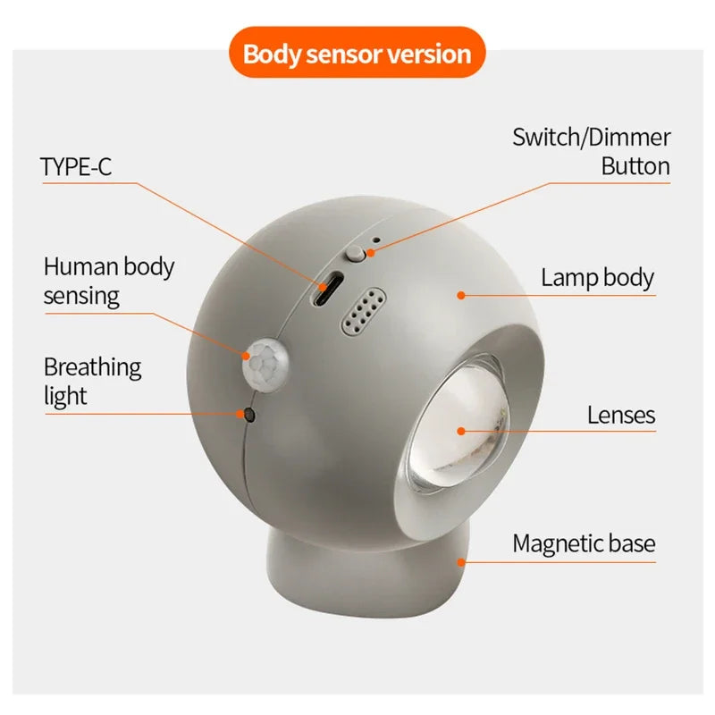 Rotating Mini Magnetic RechargeaStonrfielde Wall Lamp | Stonrfield
