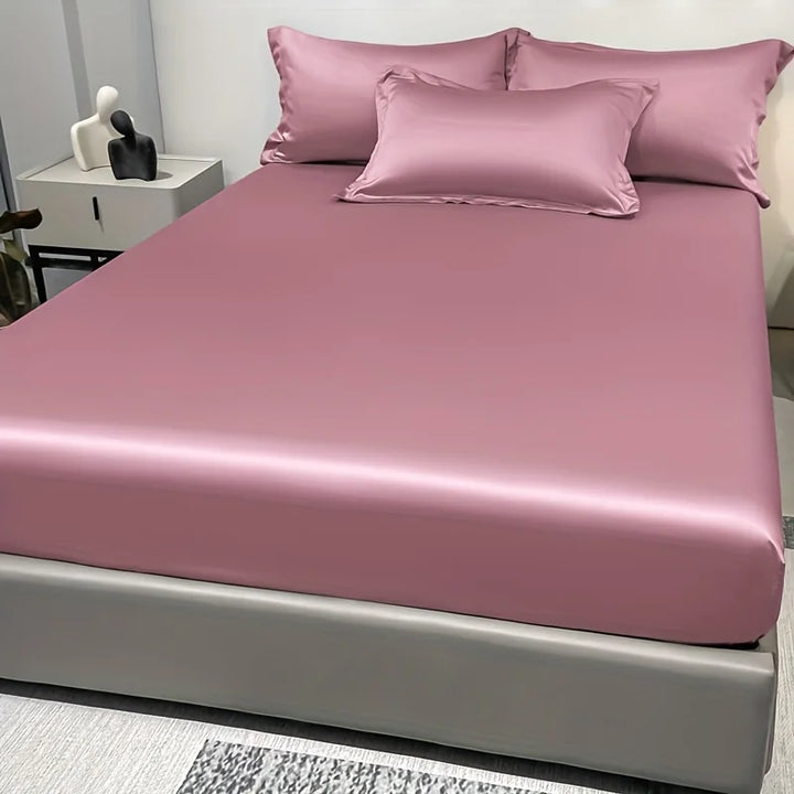 Stornfield | SatinDreams Luxury Fitted Sheet | Silk Satin Sheet | Breathable & Cooling | Wrinkle-Resistant | Easy Care