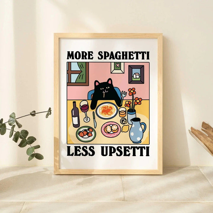 More Spaghetti, Less Regretti Wall Art | Stornfield