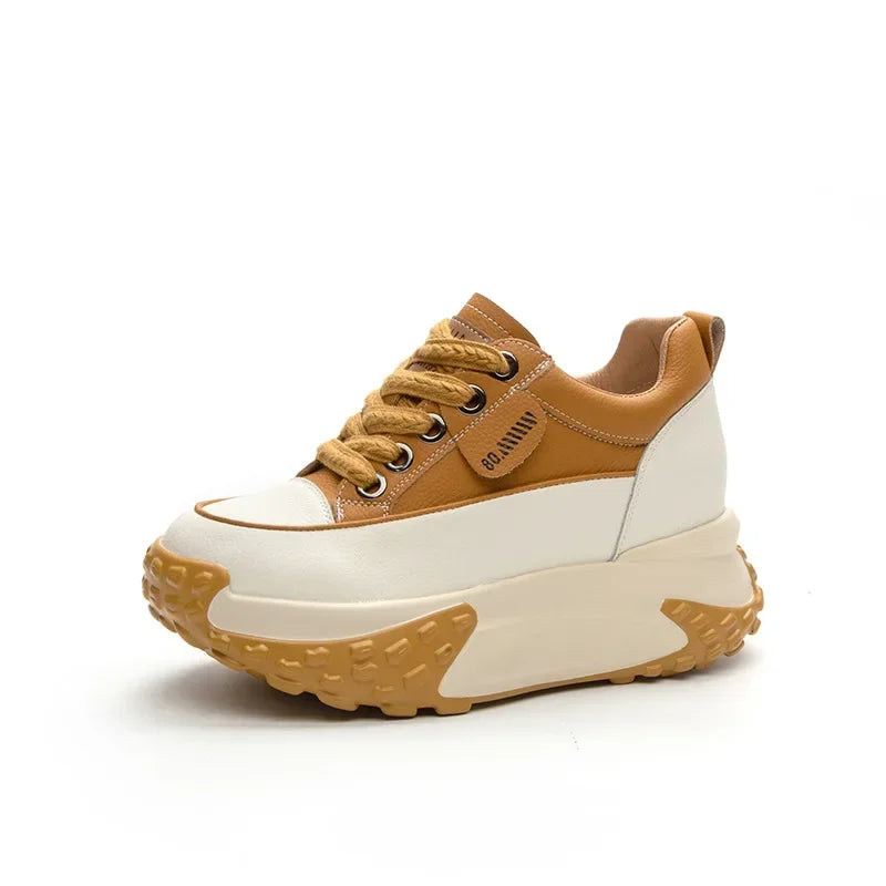 Stornfield | 7 cm Platform Wedge Sneakers made of Leather