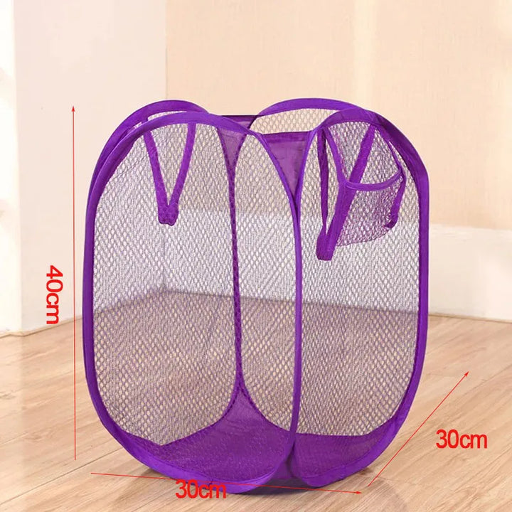 FlexMesh Collapsible Laundry Basket – Compact, Breathable & Portable Storage