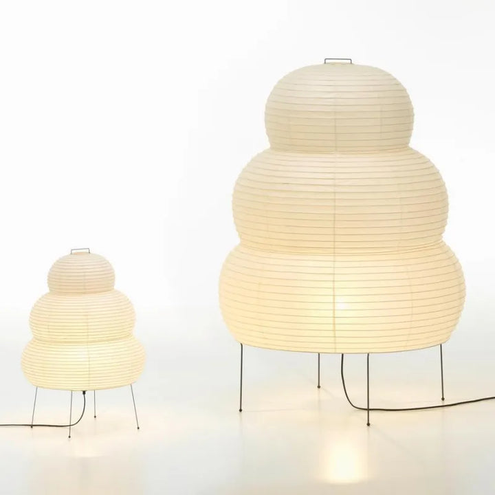 Stornfield | Japanese Wabi-Sabi Tripod Floor Lamp Bedroom Bedside Living Room Dining Room Office Decor Loft White Rice Paper Table Lamp Desk Lamp